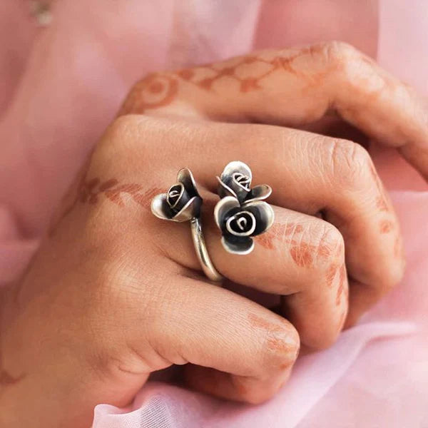 Gulnaz Handcrafted Rose Ring