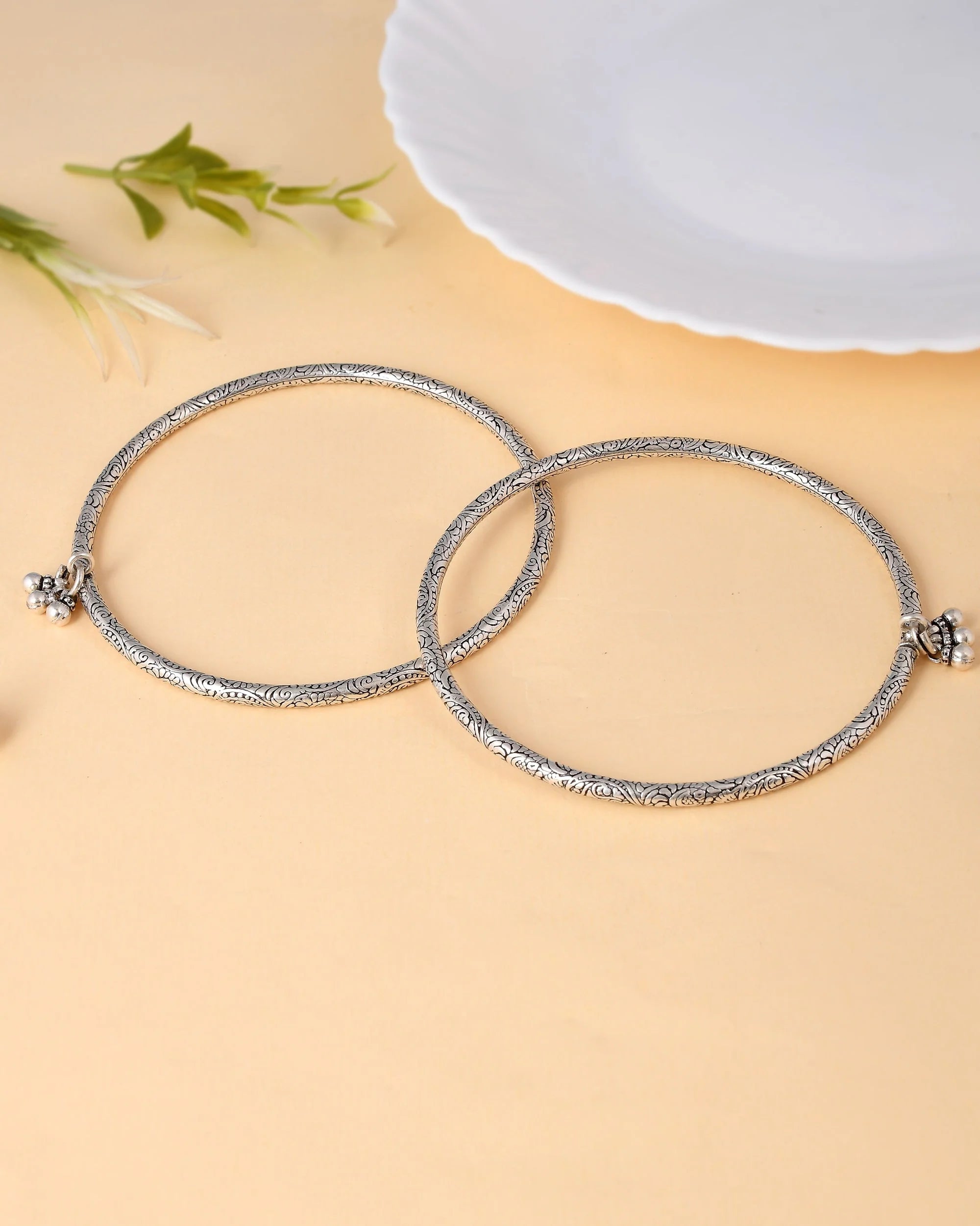 Silver Heritage Bangle Anklet