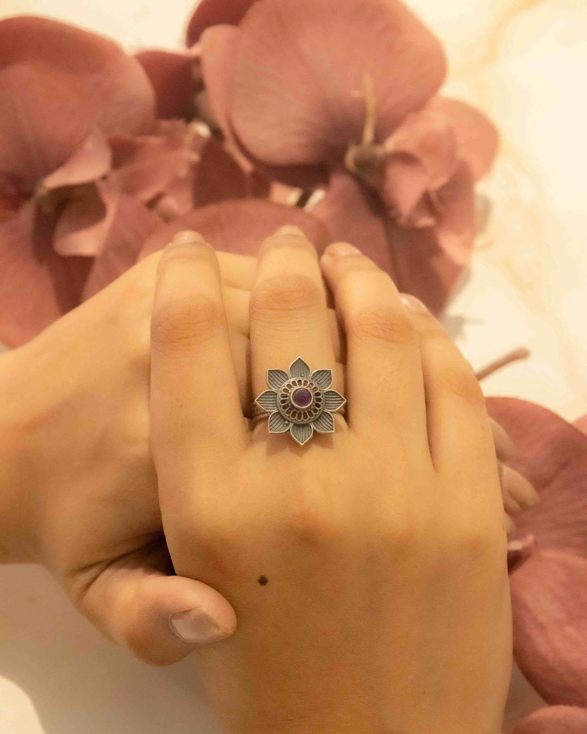 Meherbano Handcrafted Flower Ring