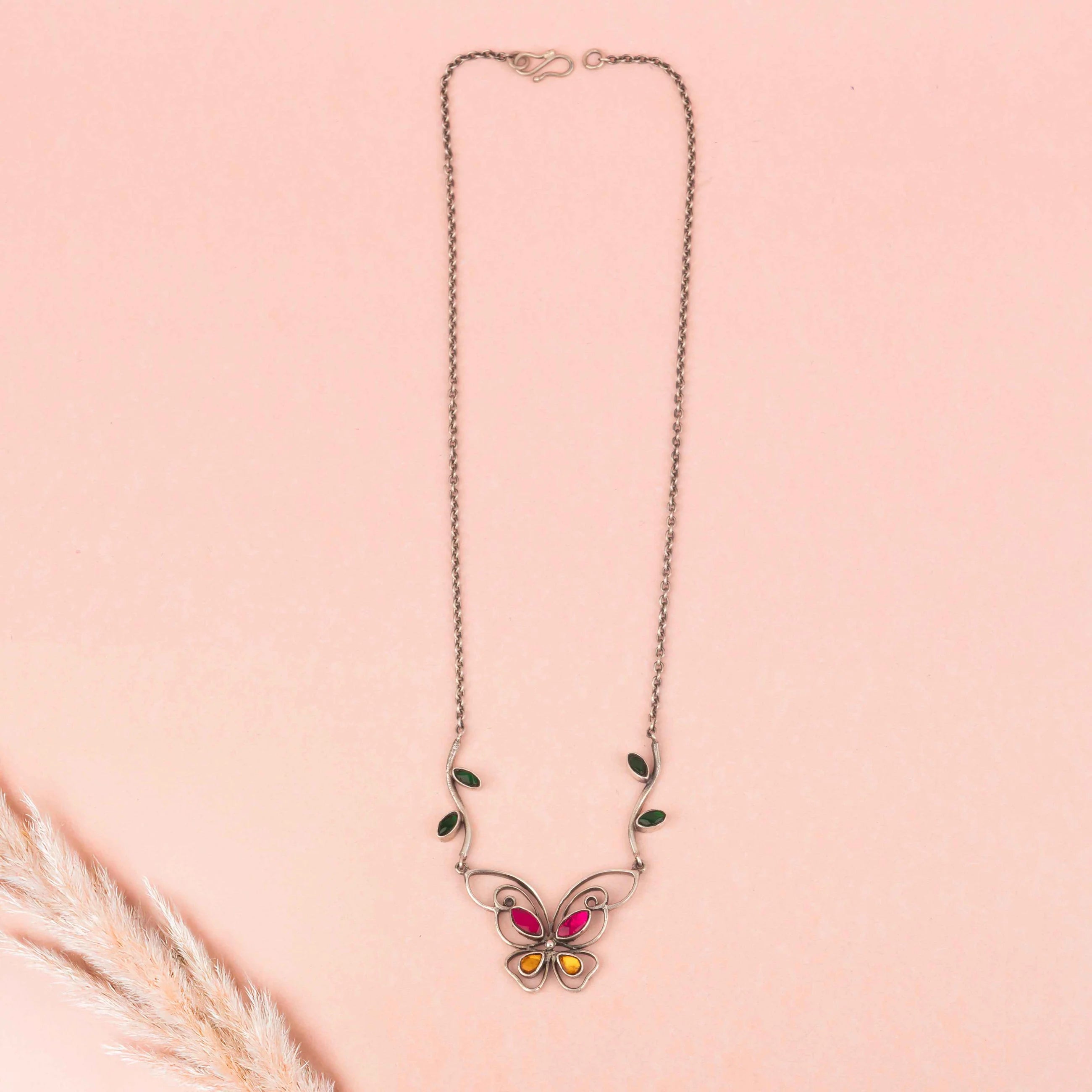Ethereal Butterfly Silver Necklace