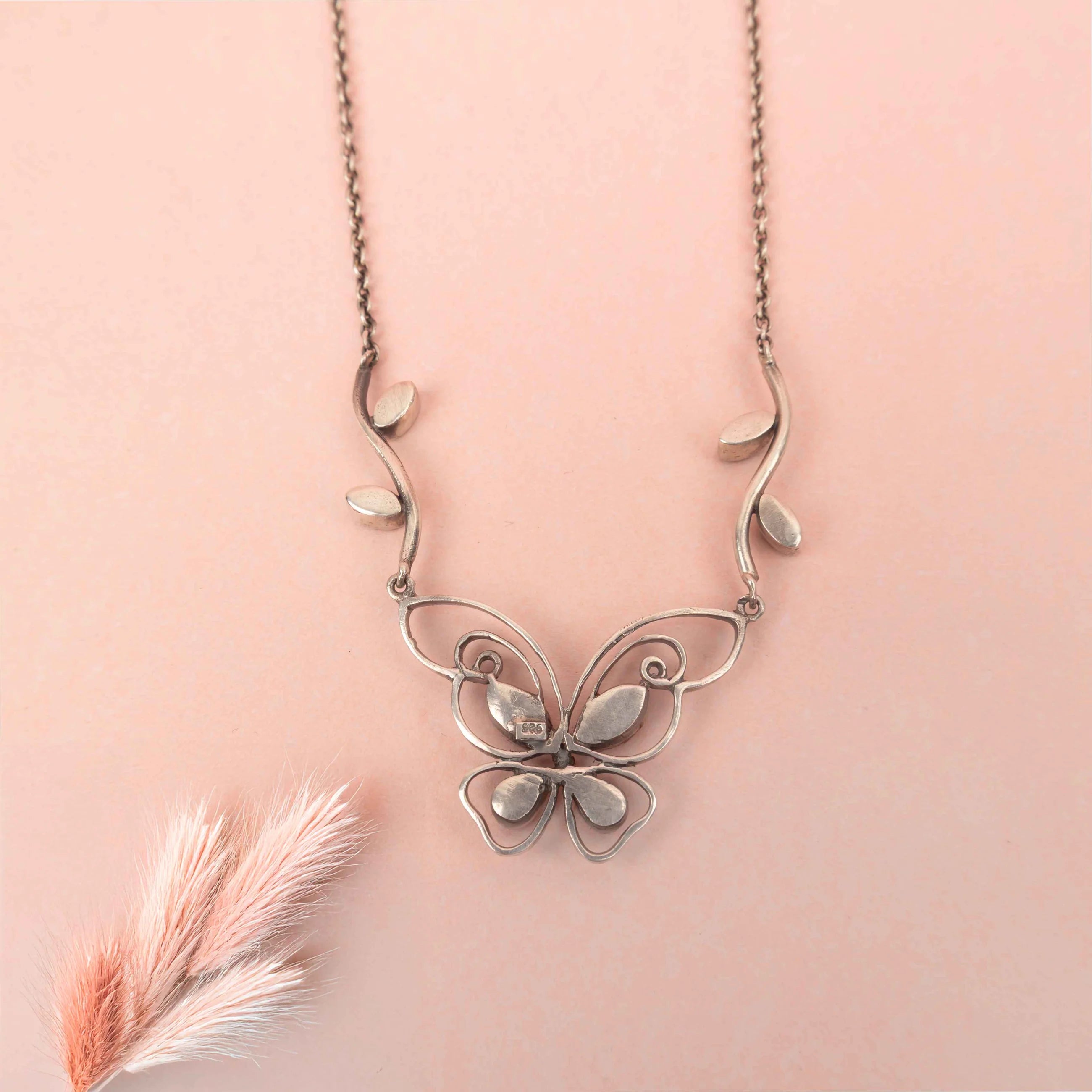 Ethereal Butterfly Silver Necklace