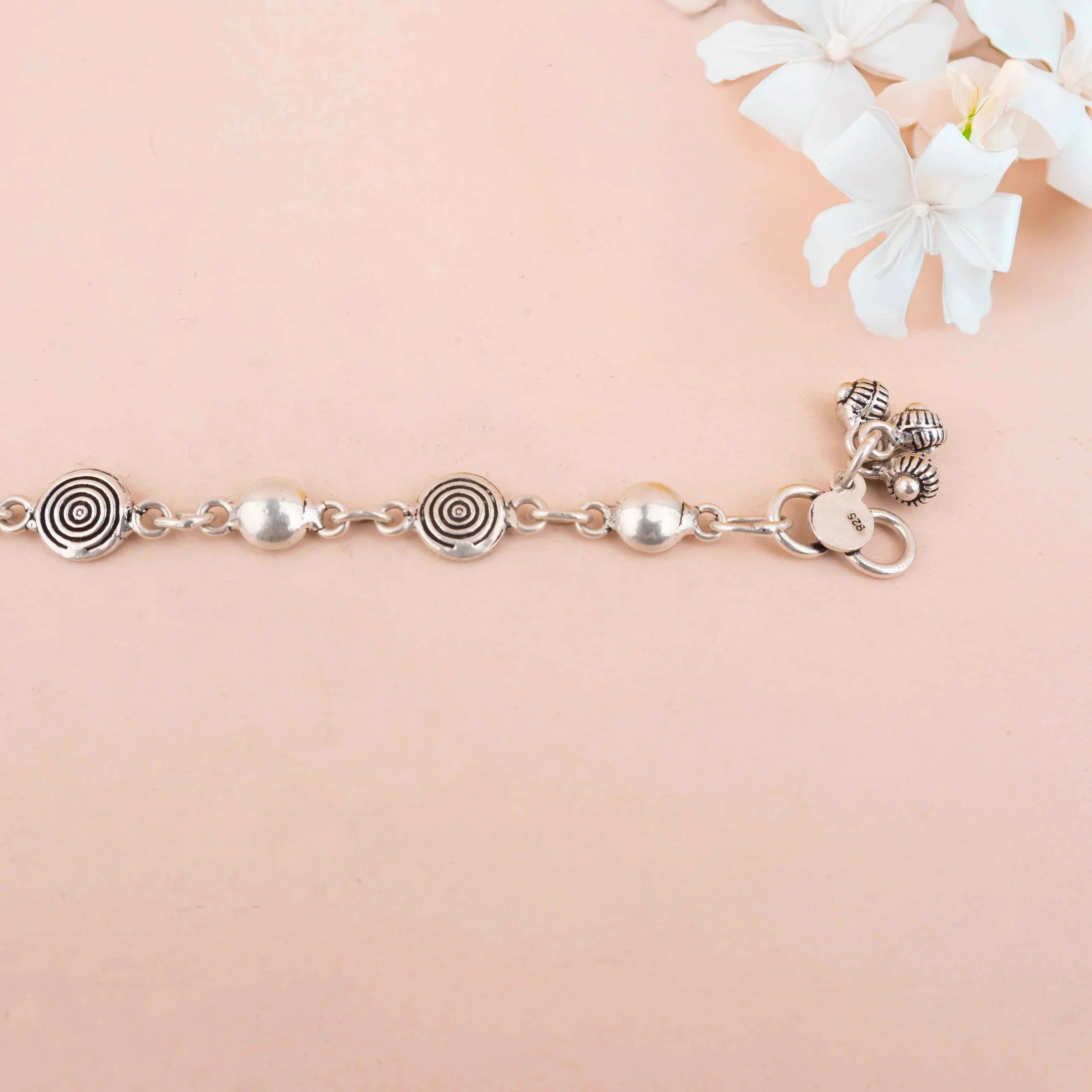 Zarelle Twist & Pearl Handcrafted Anklet Pair