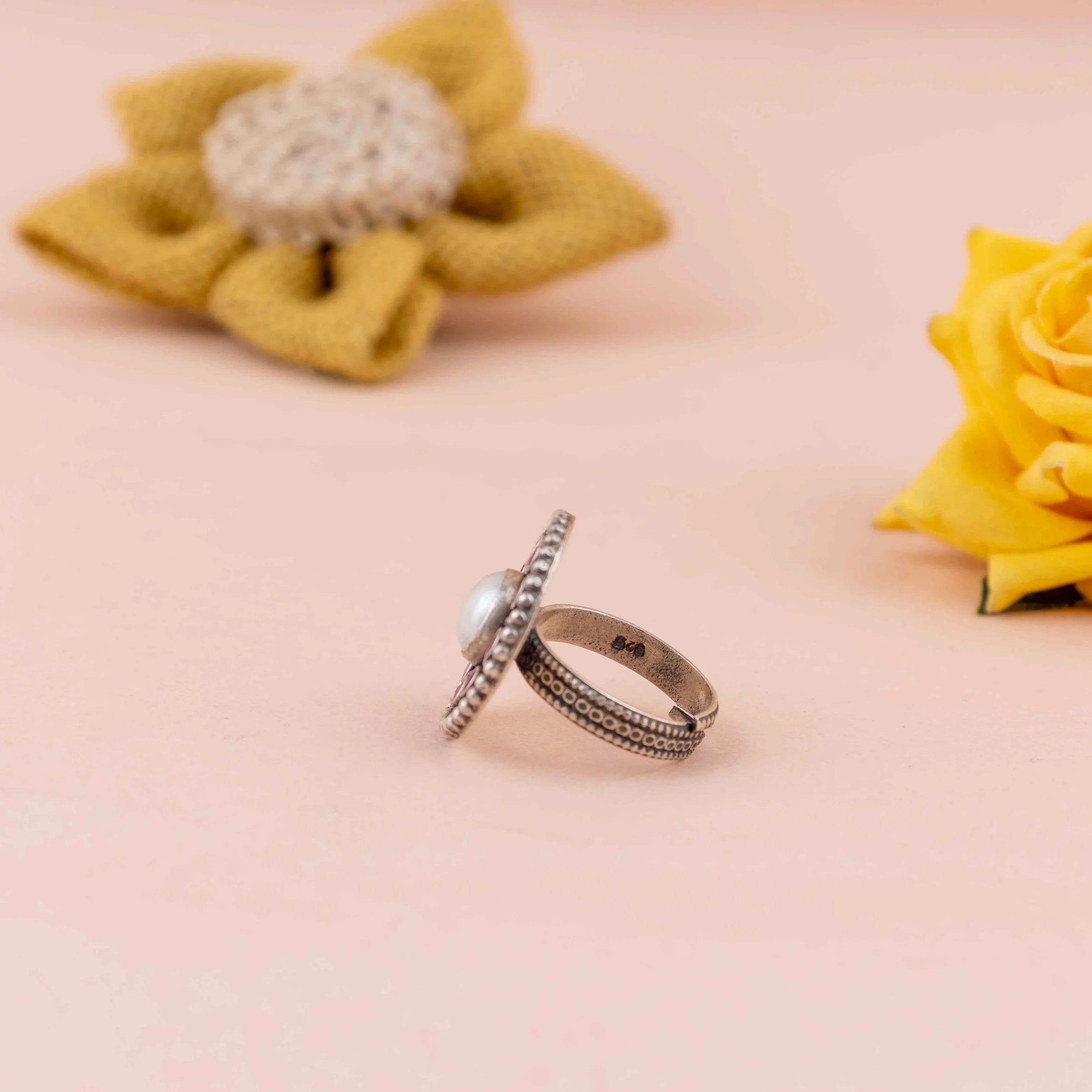 Noor-e-Pearl Handcrafted Statement Ring