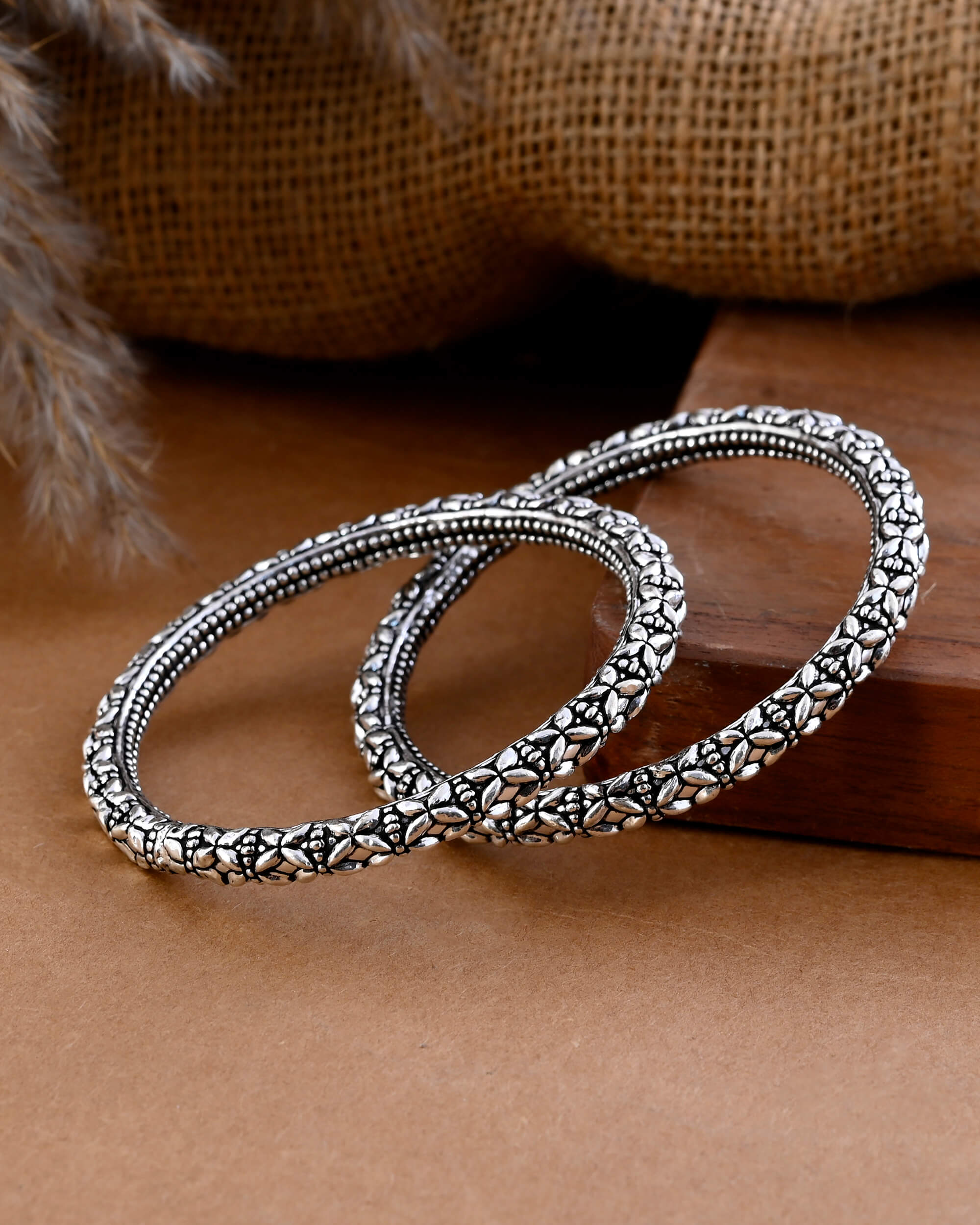 Lavanya Gardenlight Silver Bangle