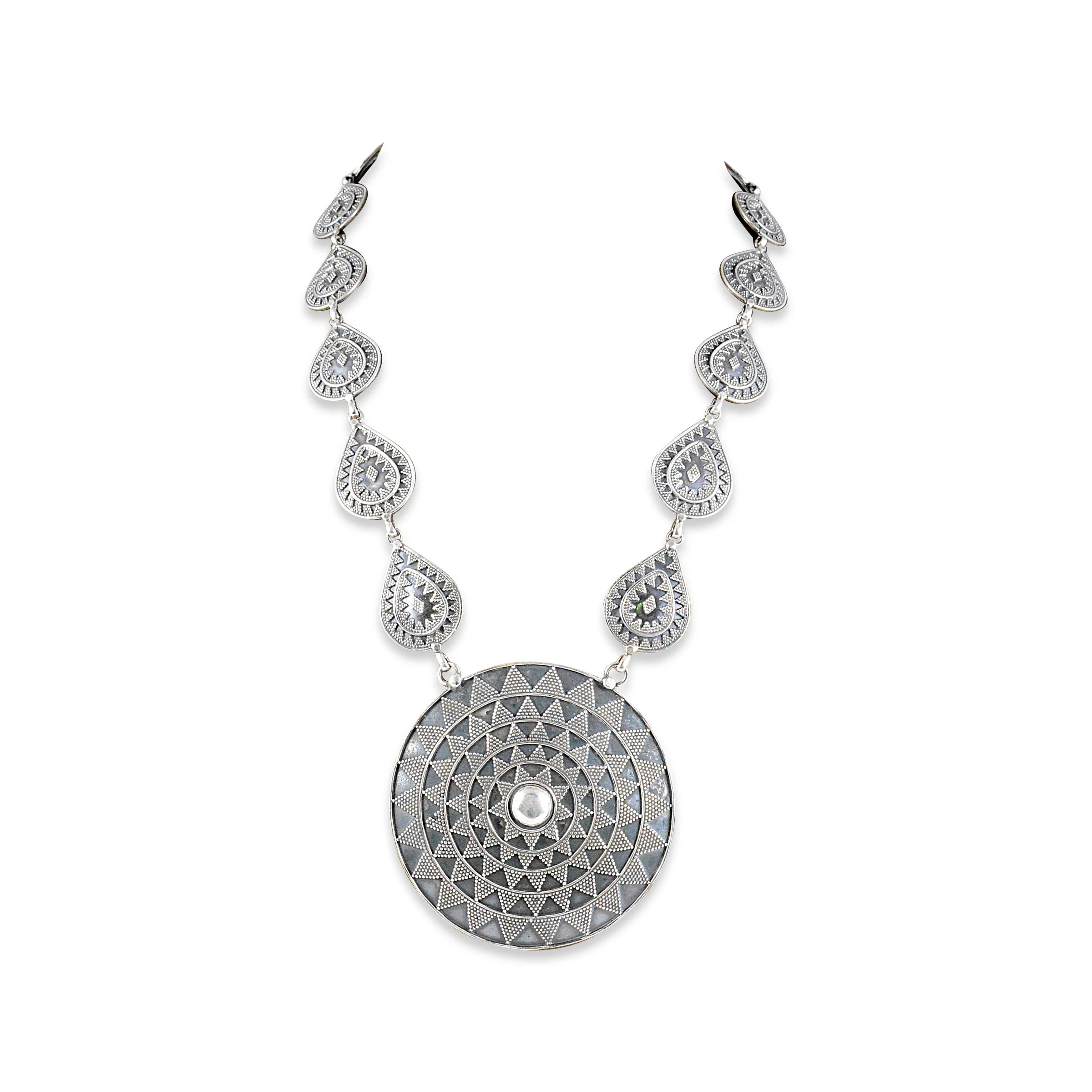 Divyani Mandala Heritage Silver Necklace
