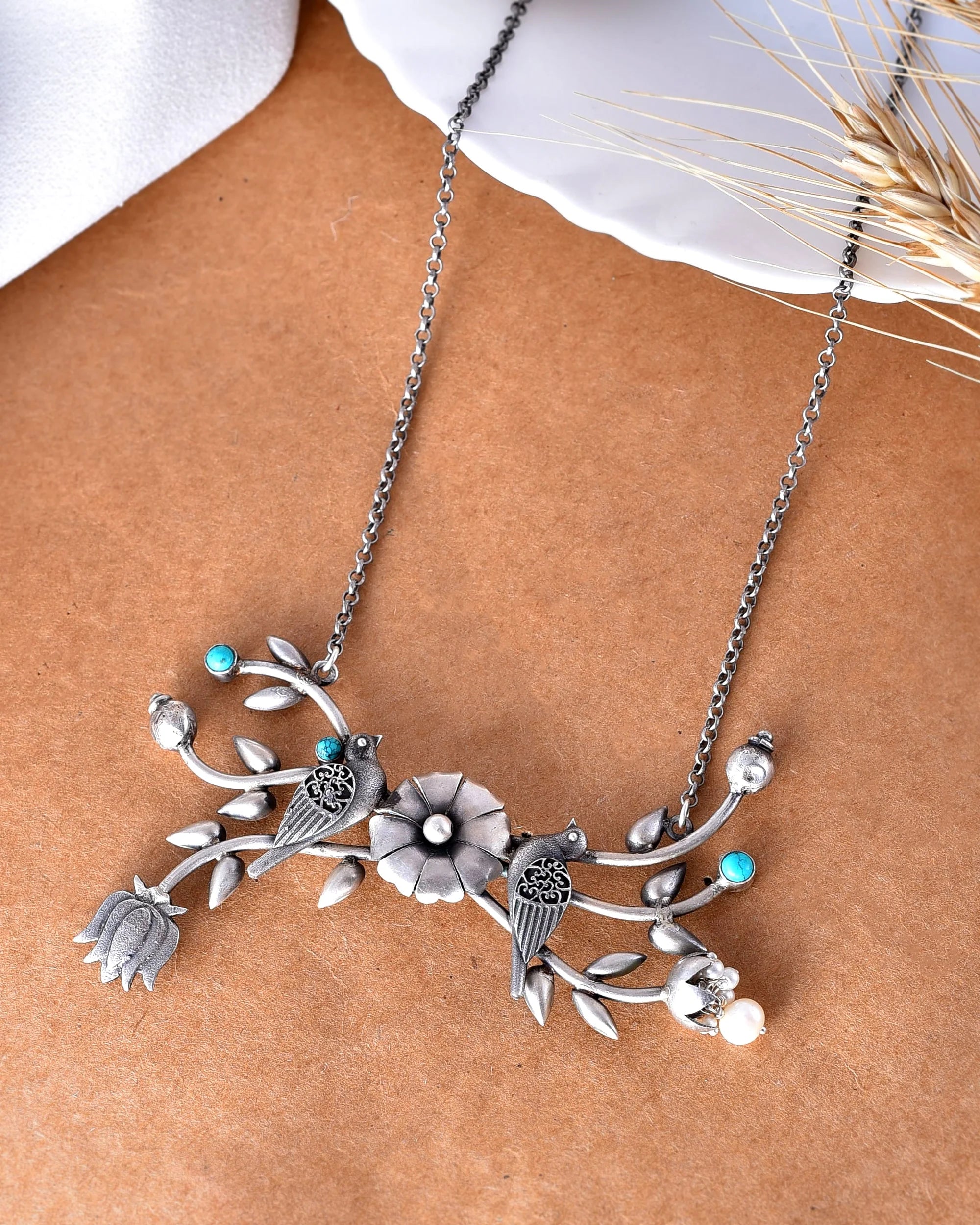 Indu Aviary Silver Handcrafted Pendant