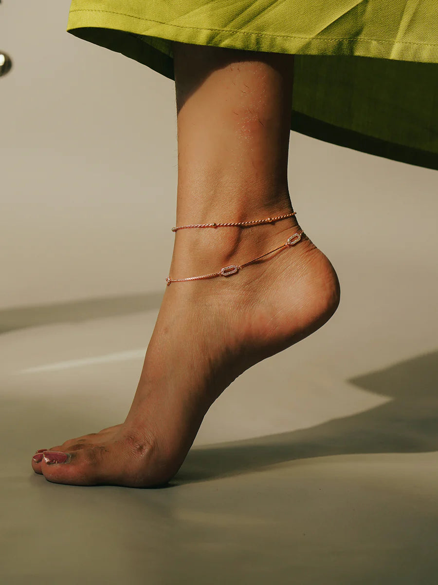 Noorlyn Fine Handcrafted Anklet Pair