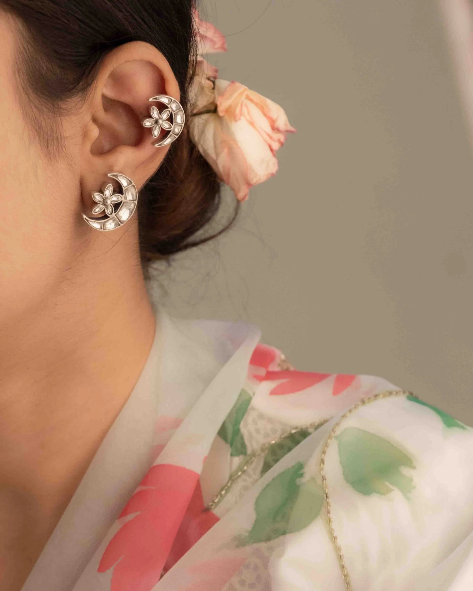 Ziya Moonflower Earclips