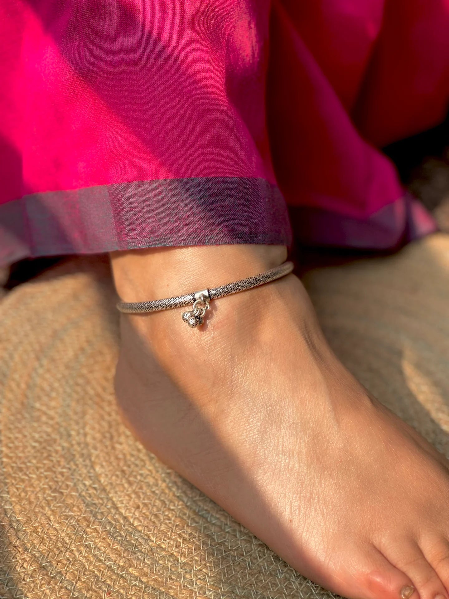 Nimira Silver Bells Handcrafted Anklet