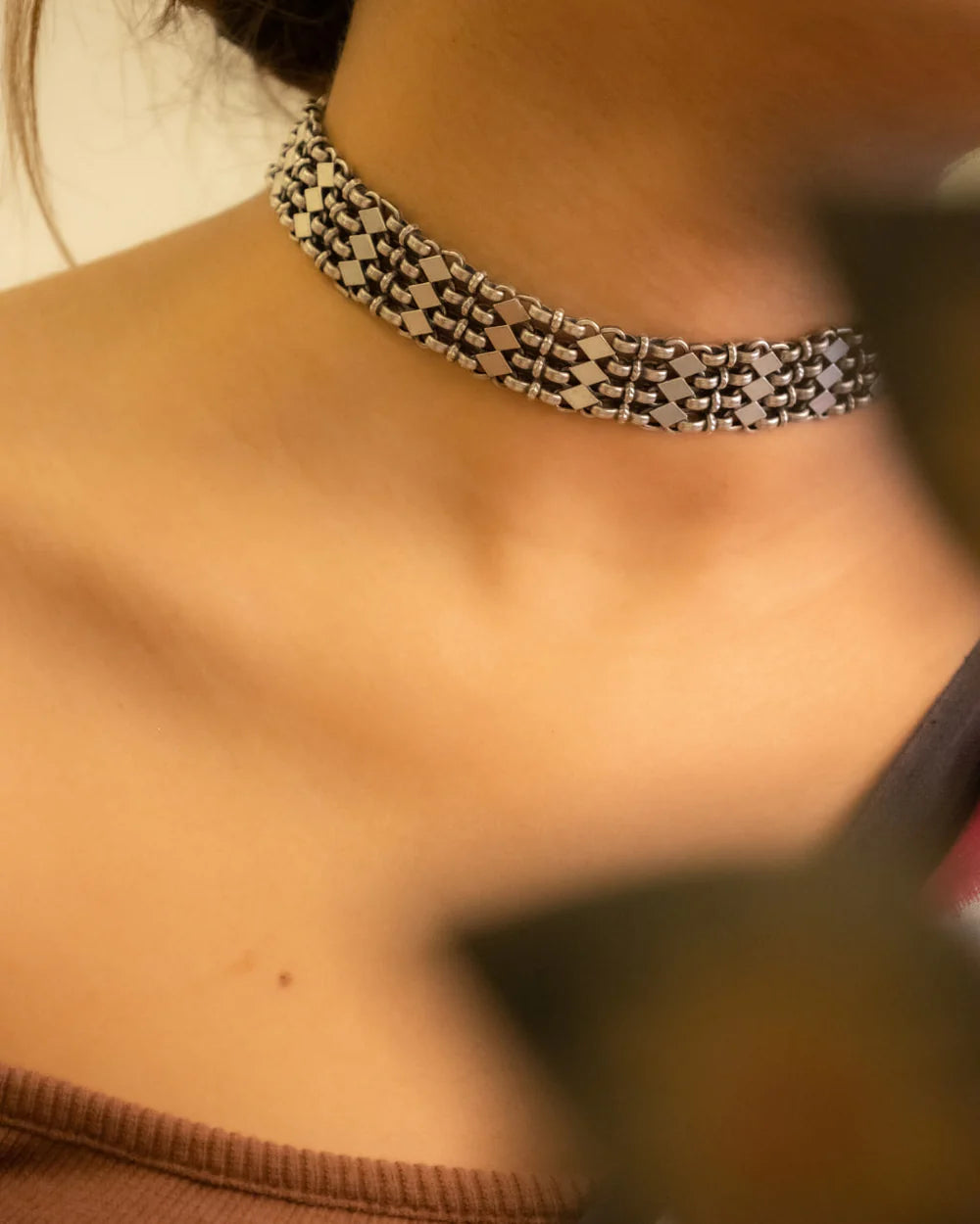 Ishara Royal Mesh Handcrafted Choker