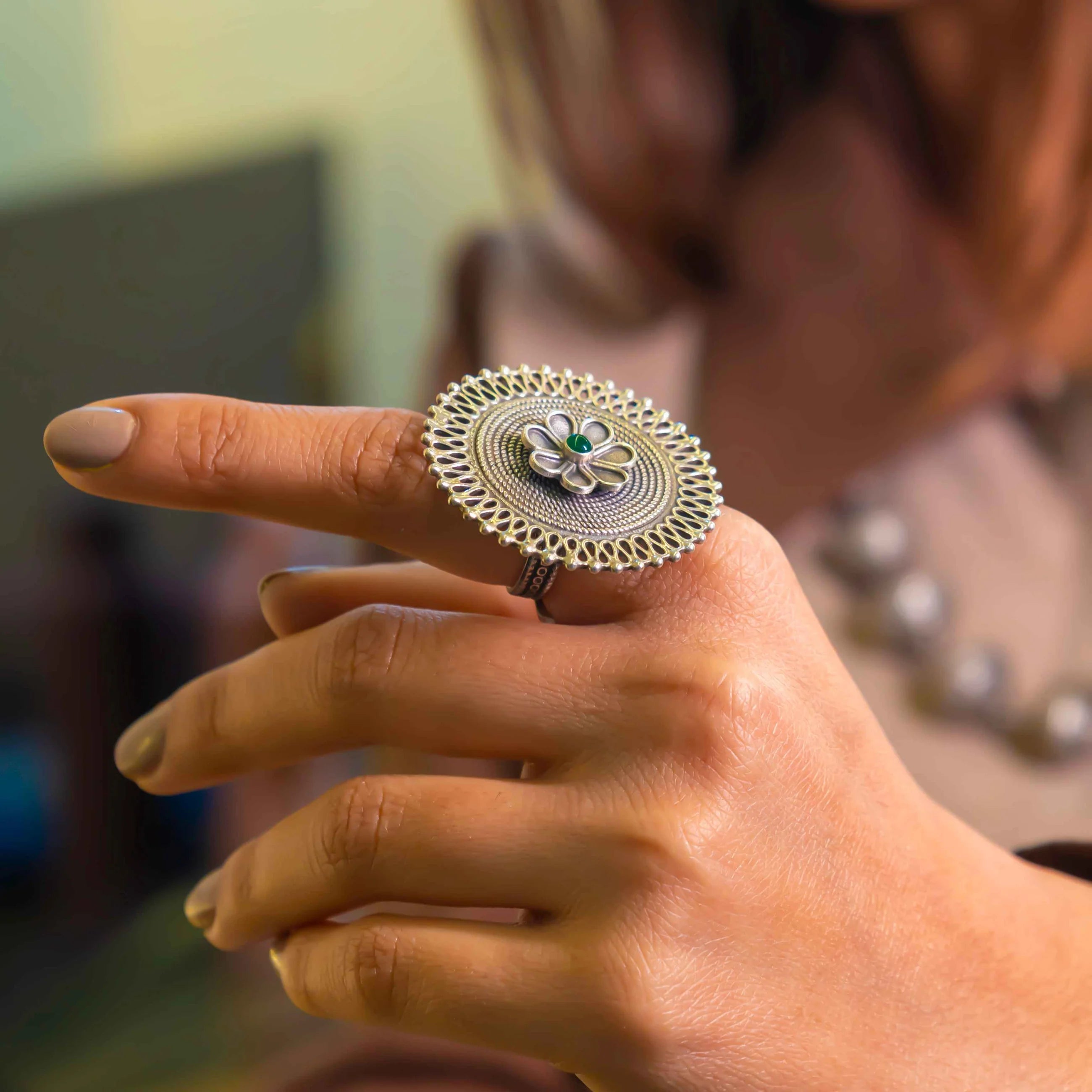 Inaayat Floral Grace Handcrafted Ring