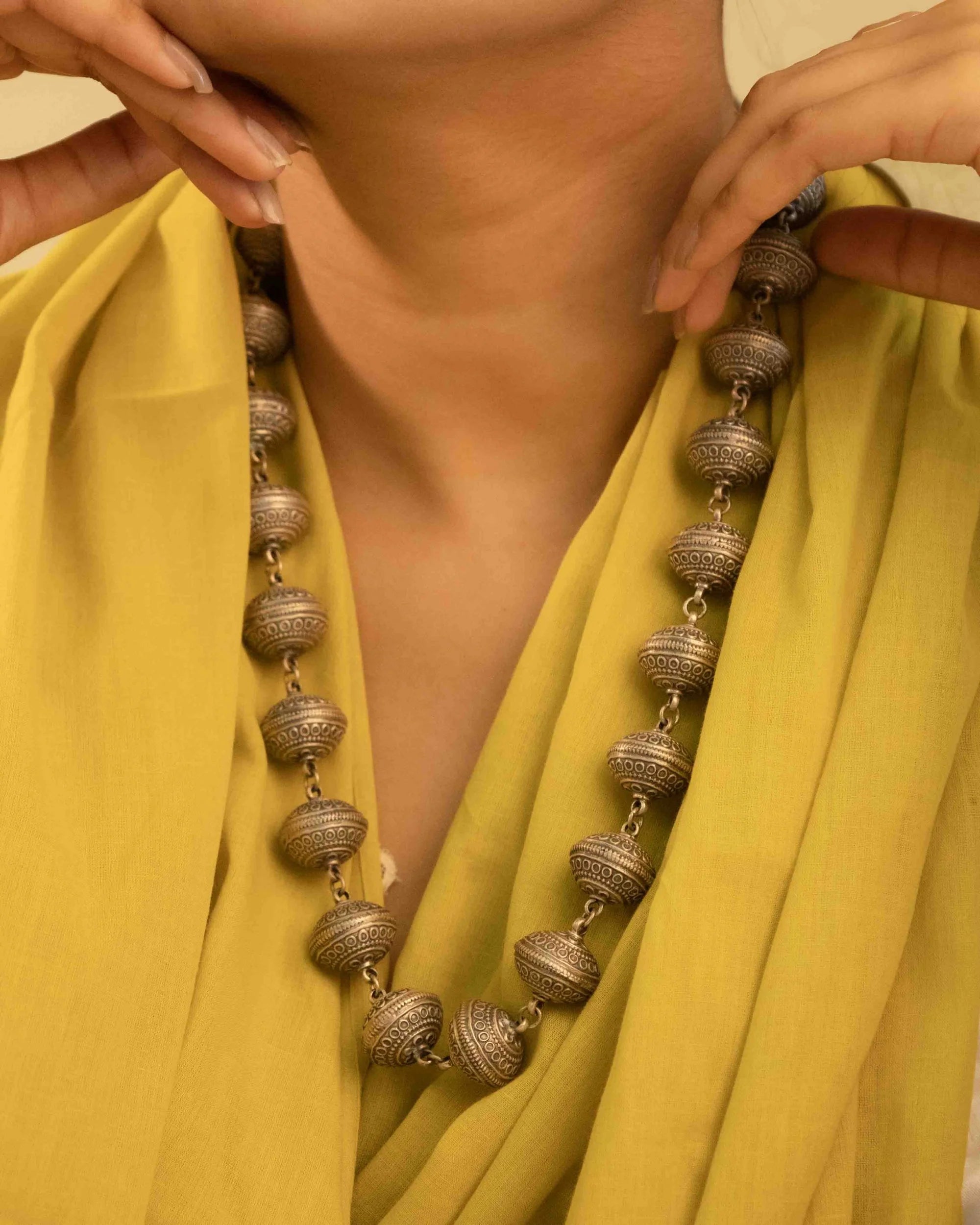 Rajita Heritage Dome Bead Handcrafted Necklace