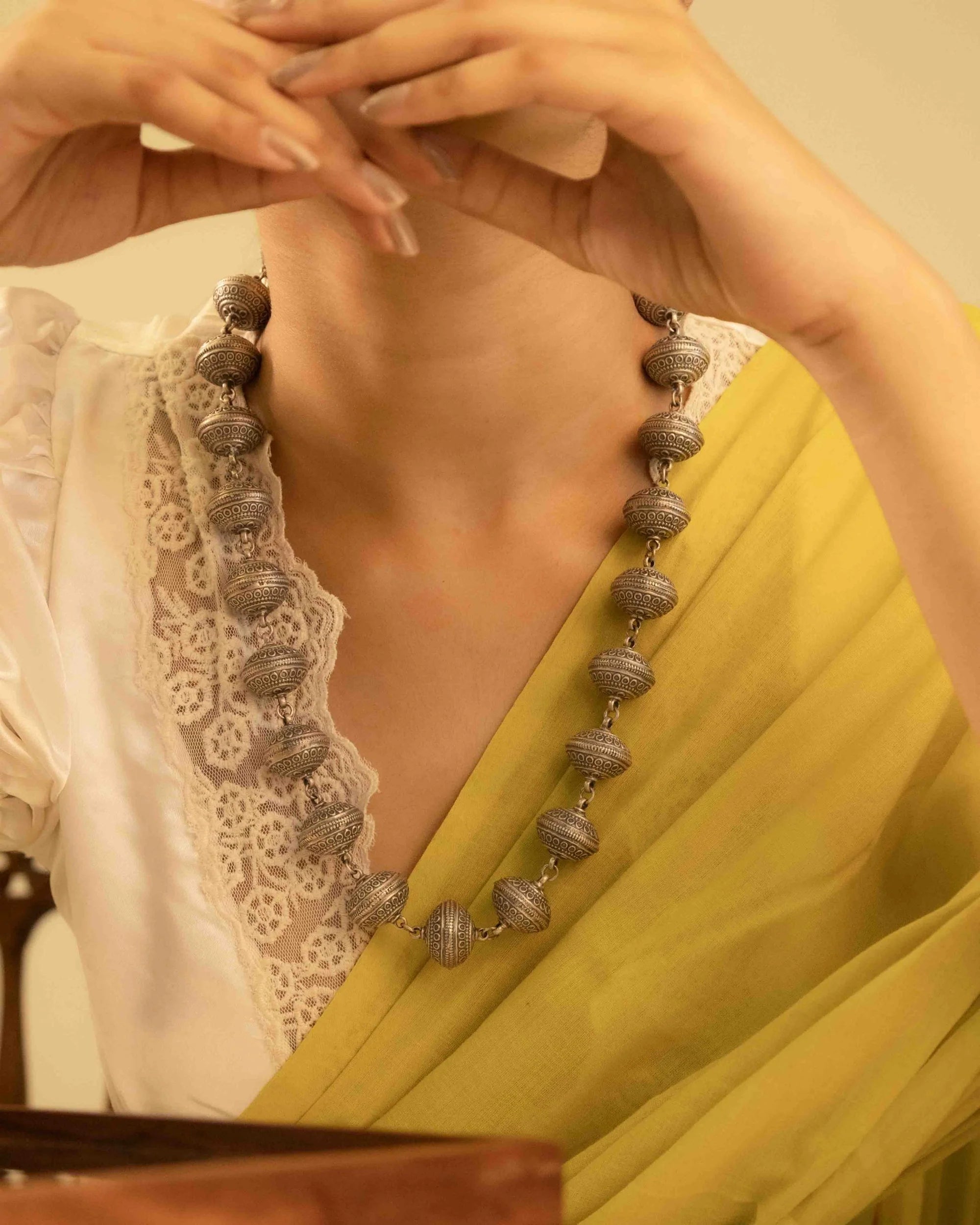 Rajita Heritage Dome Bead Handcrafted Necklace