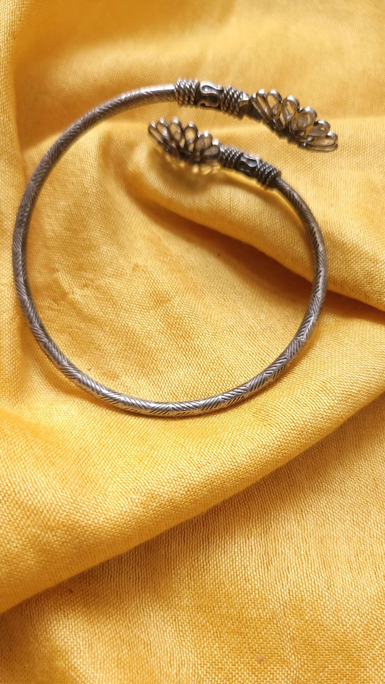 Lotus Radiance Silver Cuff