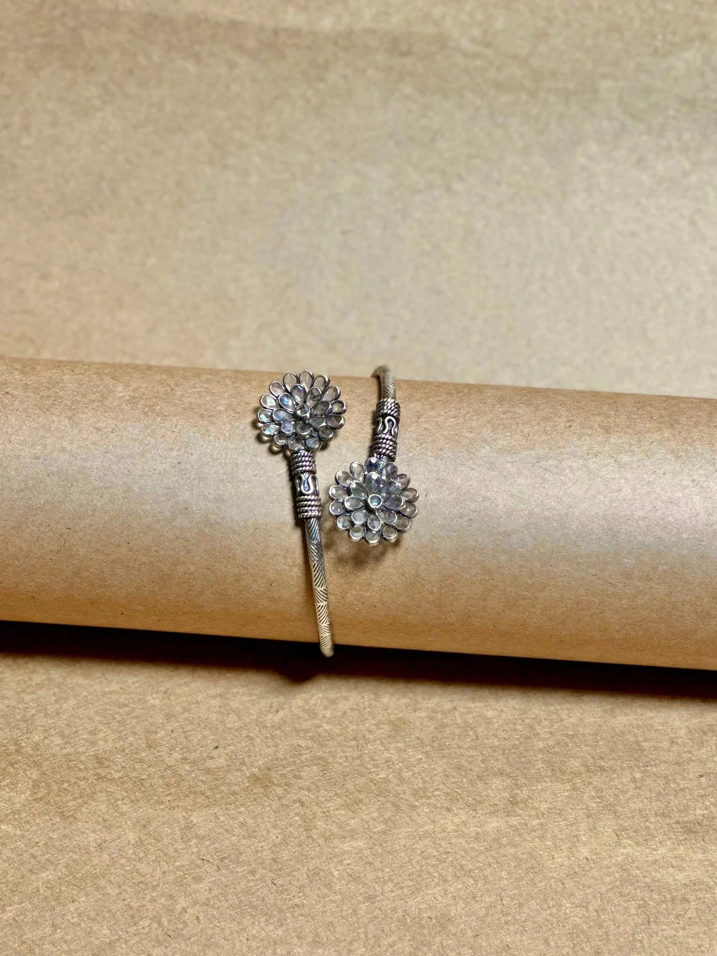 Lotus Radiance Silver Cuff