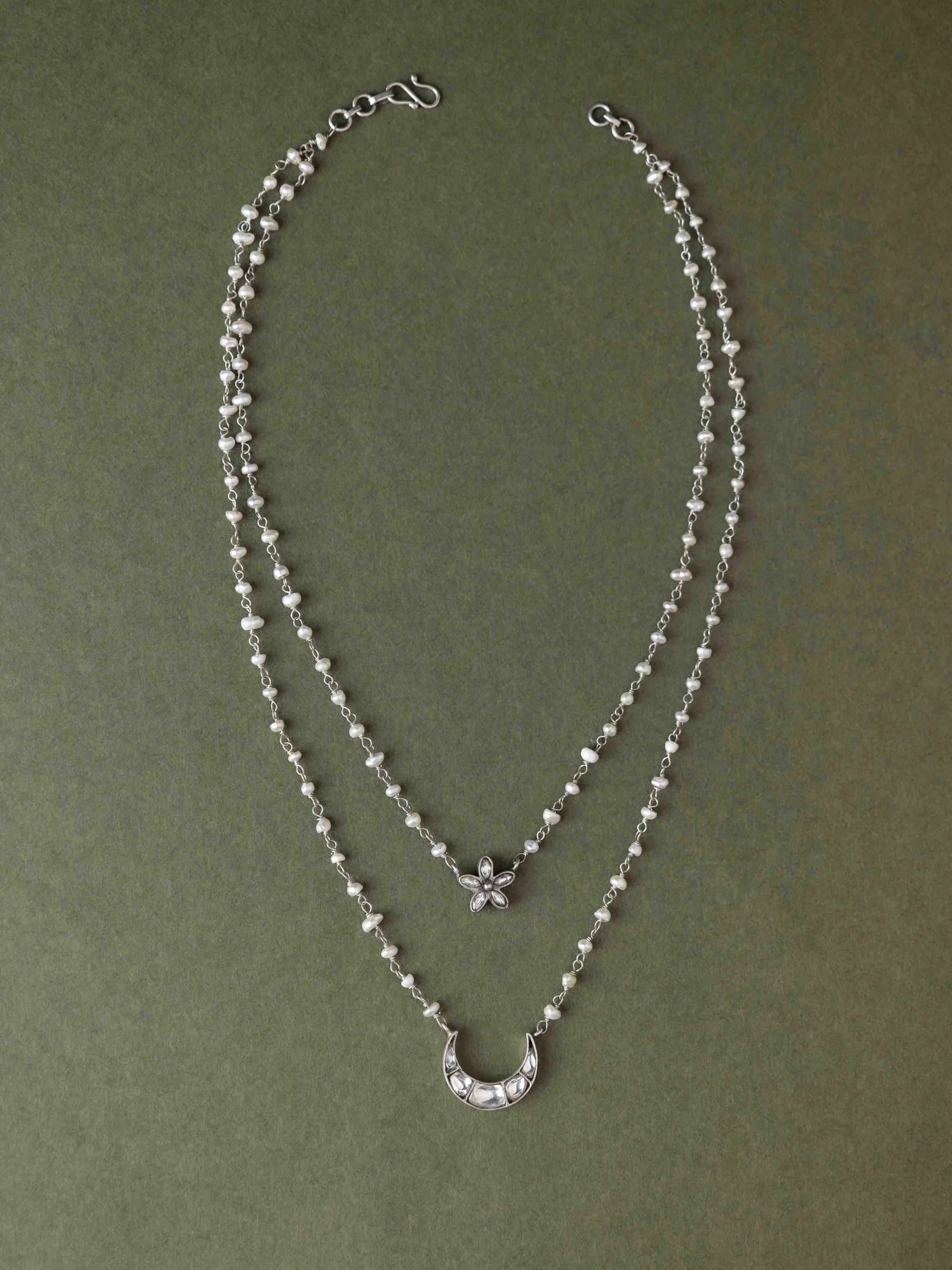 Ziya Moonflower Pearl Handcrafted Necklace