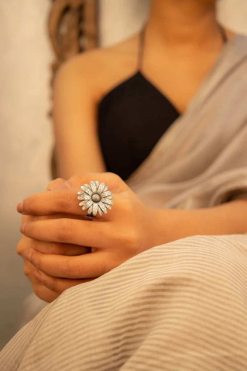 Viraasat Sunflare Handcrafted Ring