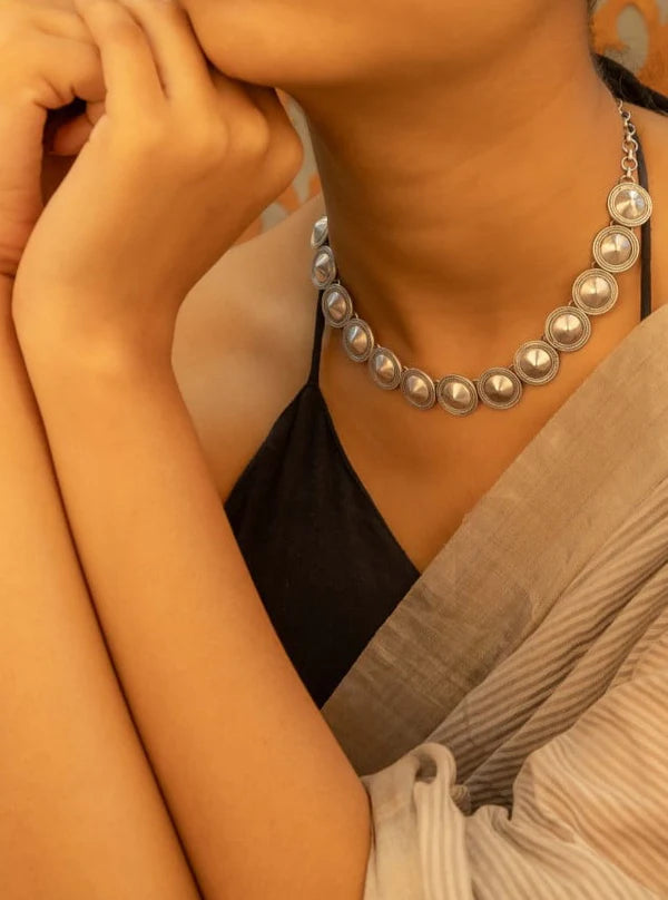 Trinetra Coin Gleam Handcrafted Necklace