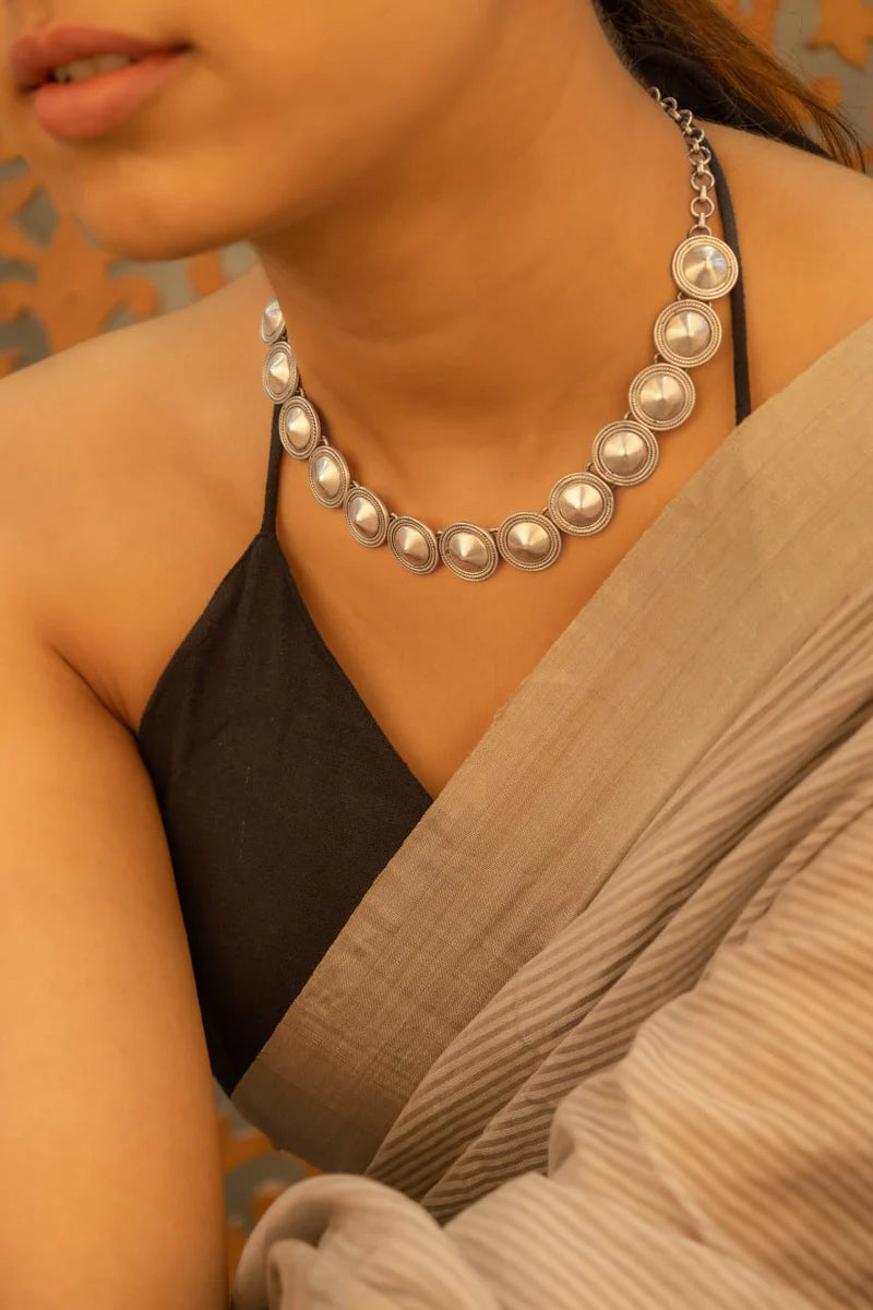 Trinetra Coin Gleam Handcrafted Necklace