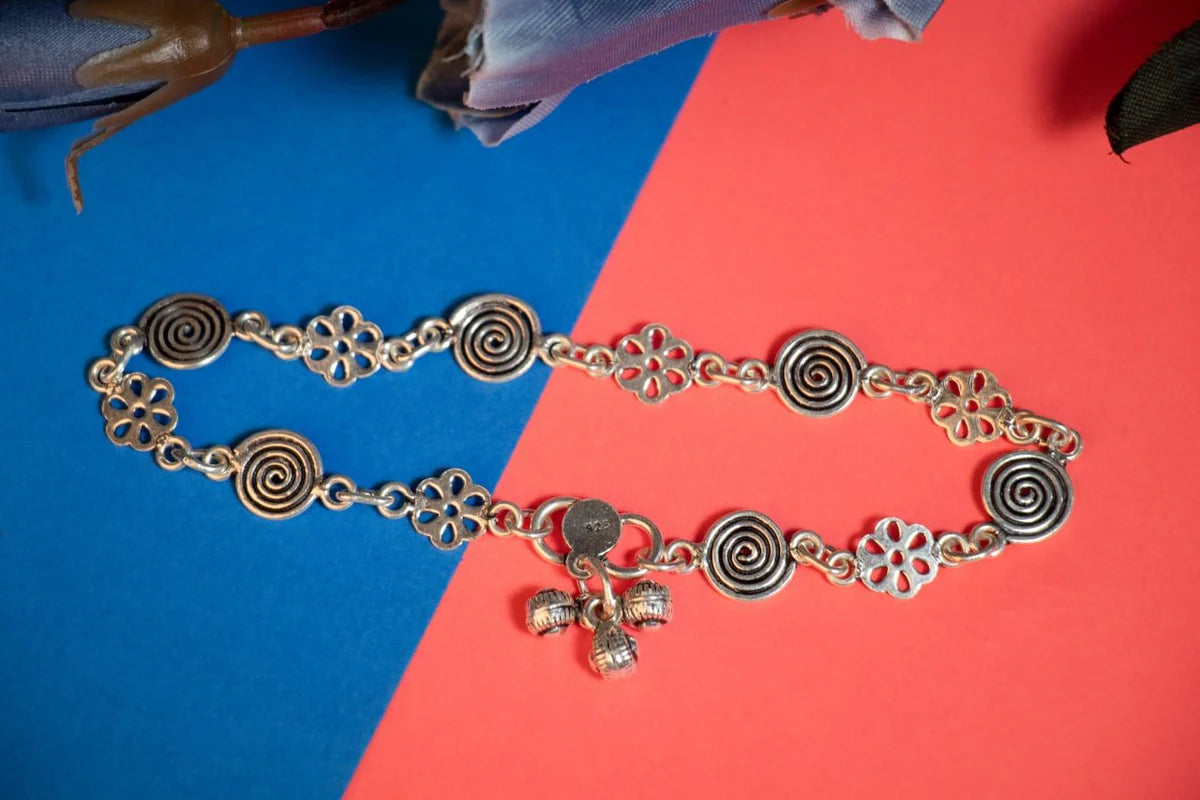 Tahlia Petal Loop Handcrafted Anklet Pair