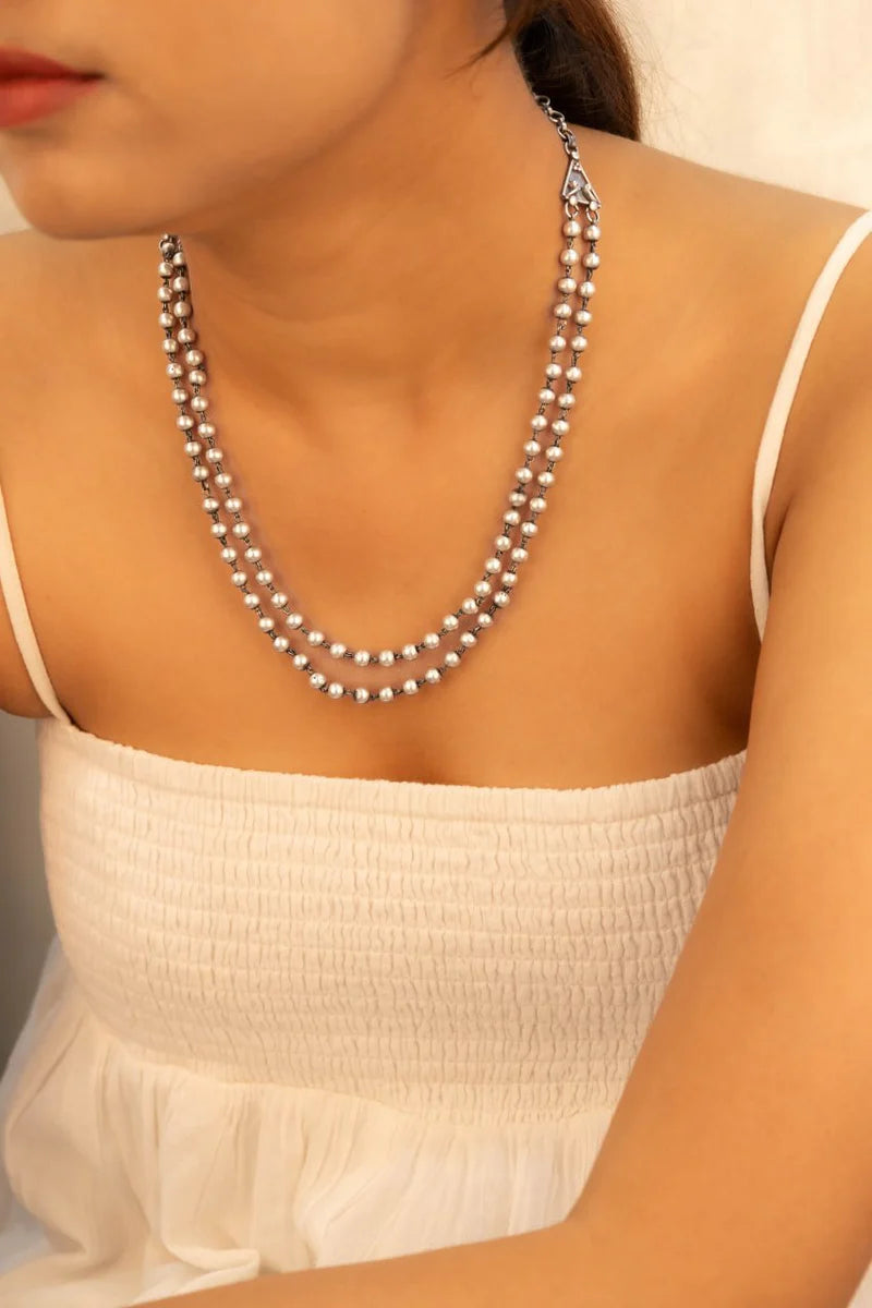 Aureya Dual Orbit Handcrafted Necklace