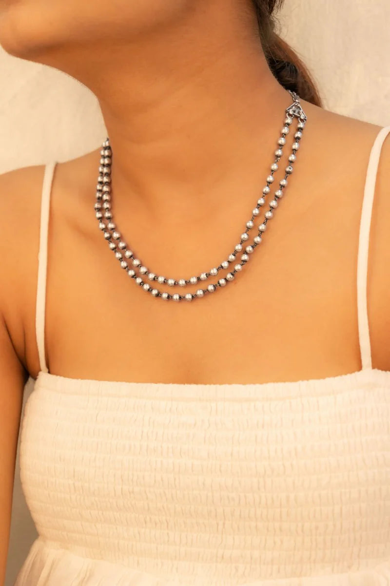 Aureya Dual Orbit Handcrafted Necklace