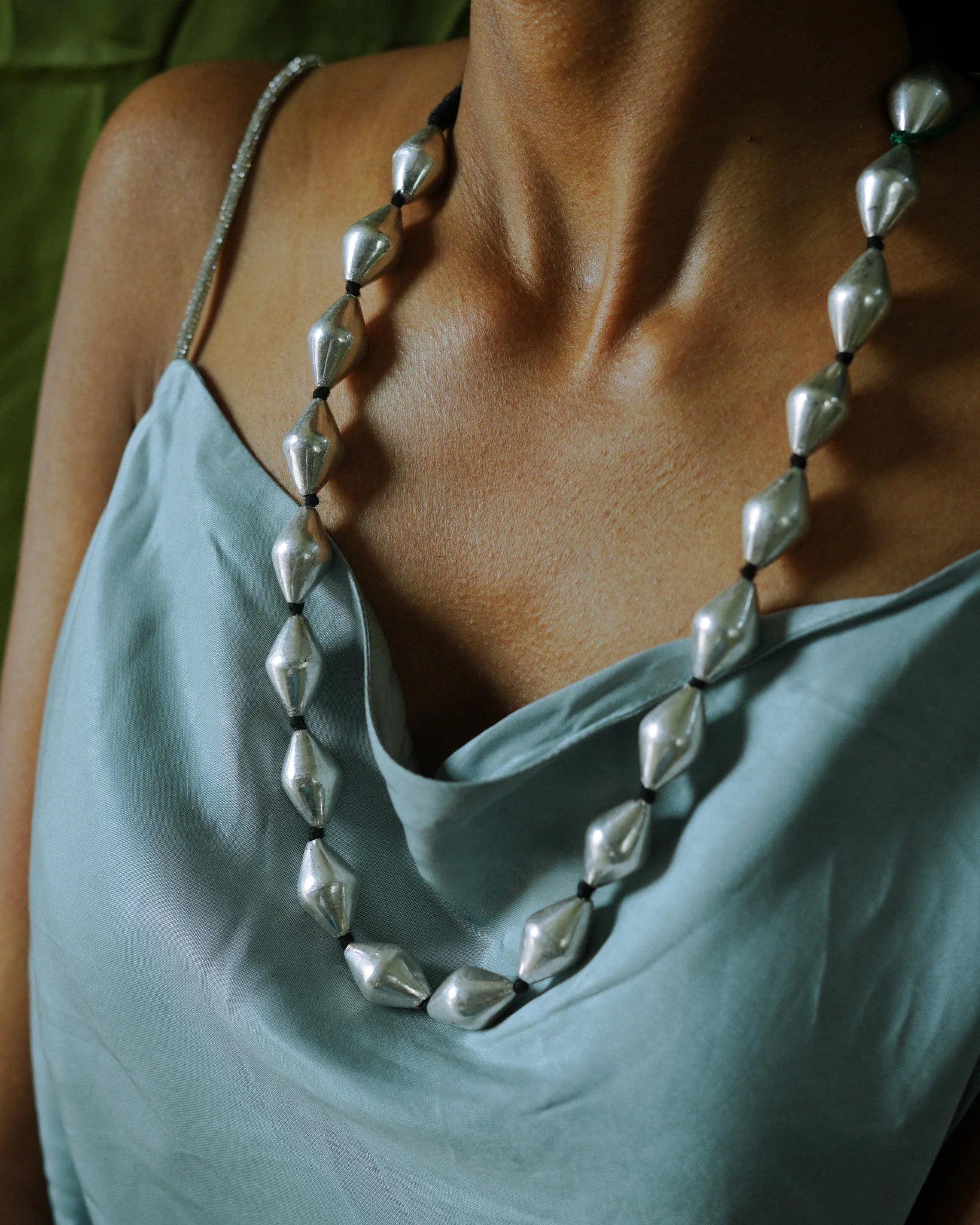 Zarune Sculpted Silver Handcrafted Mala