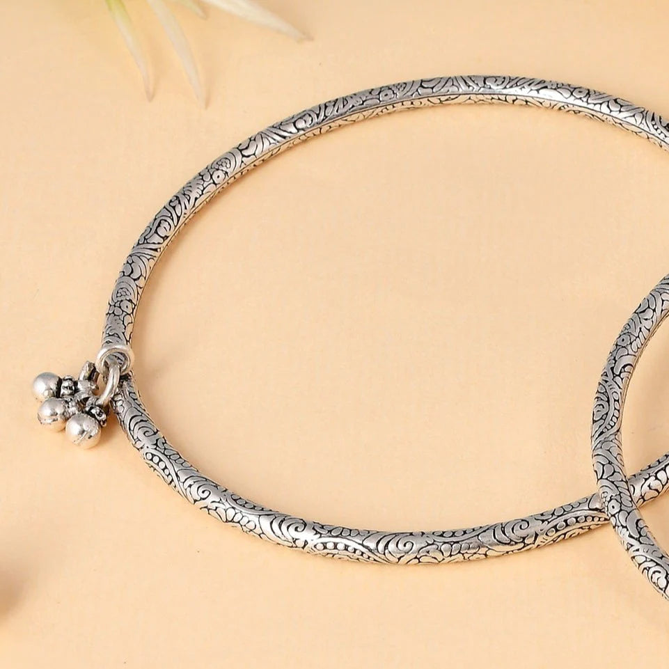 Silver Heritage Bangle Anklet