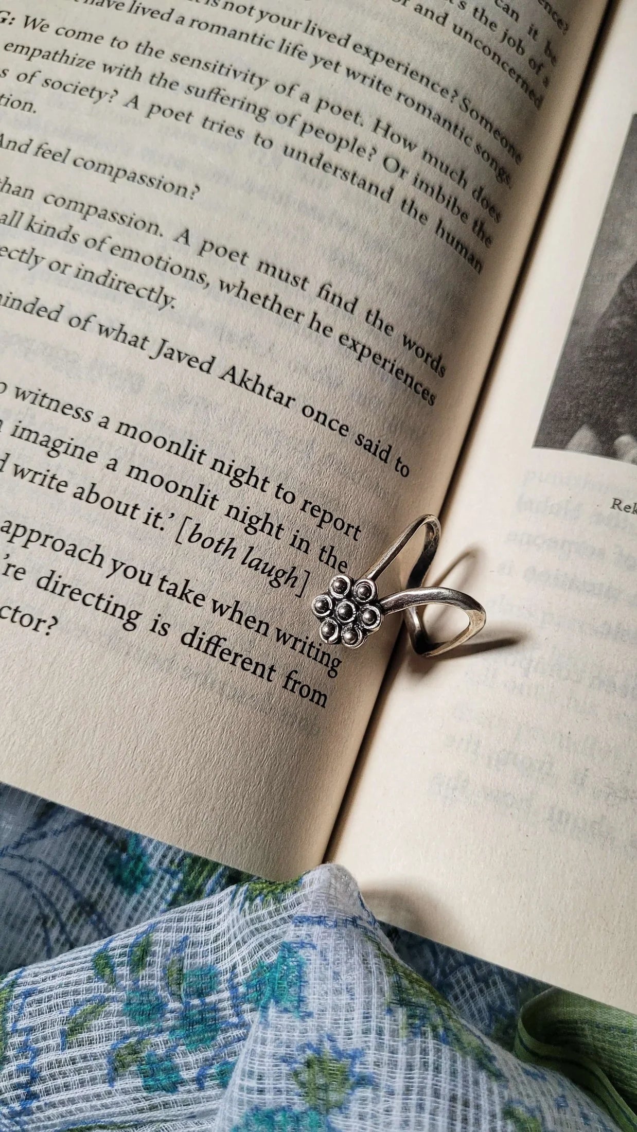 LuneBloom Silver Ring