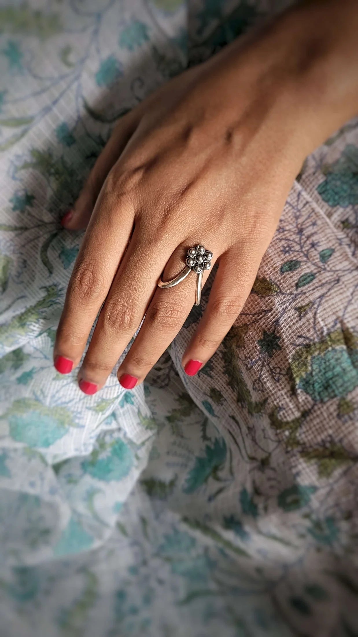 LuneBloom Silver Ring