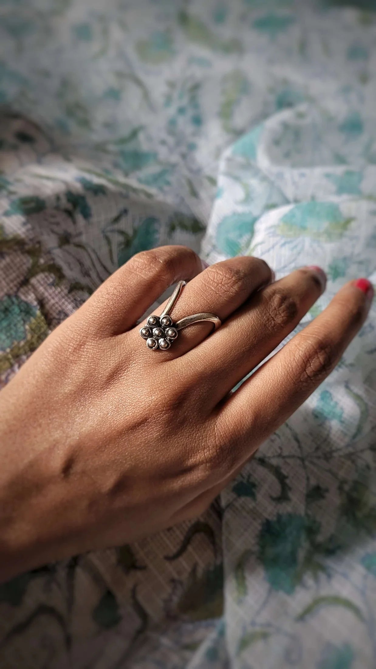 LuneBloom Silver Ring