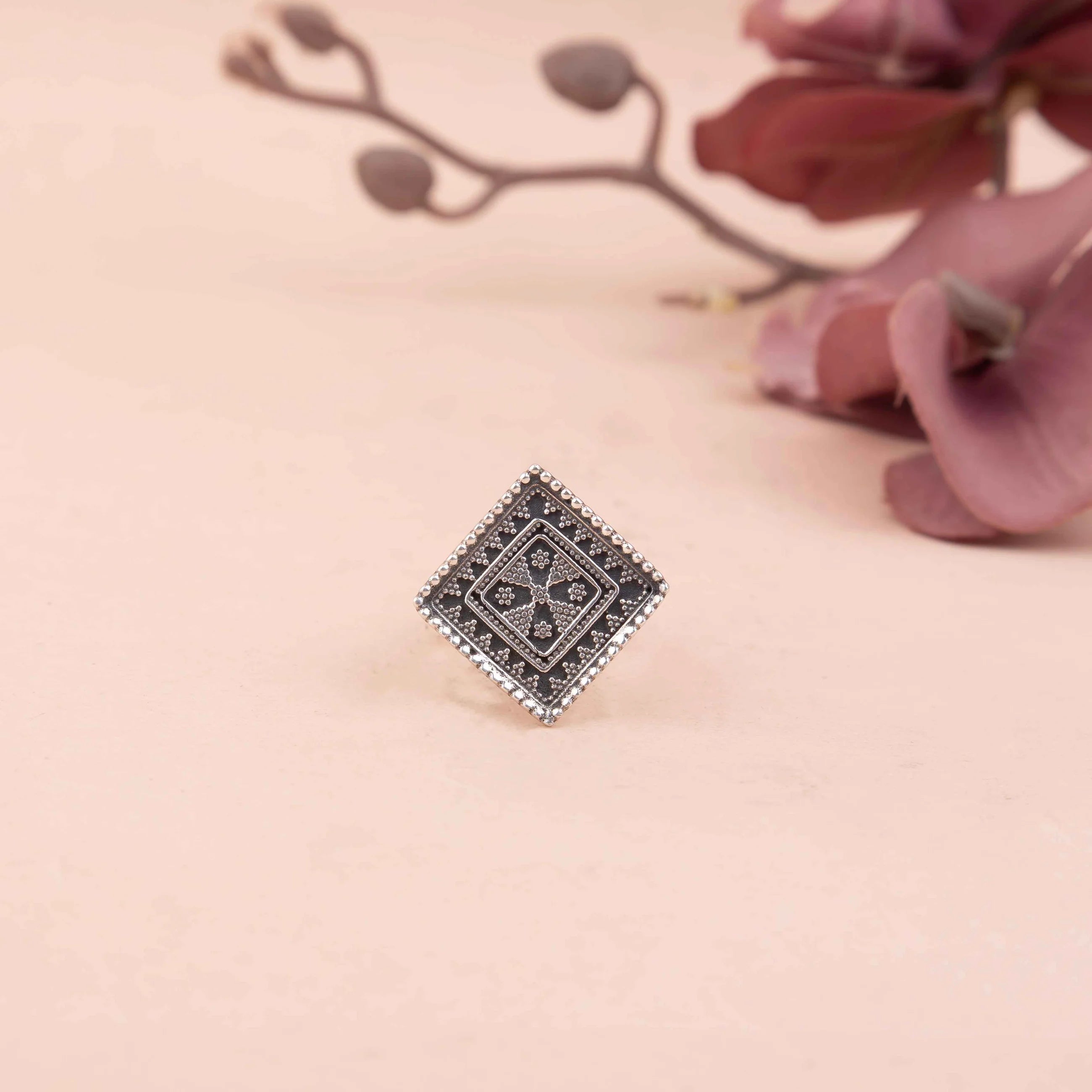 Nayra Square Handcrafted Ring