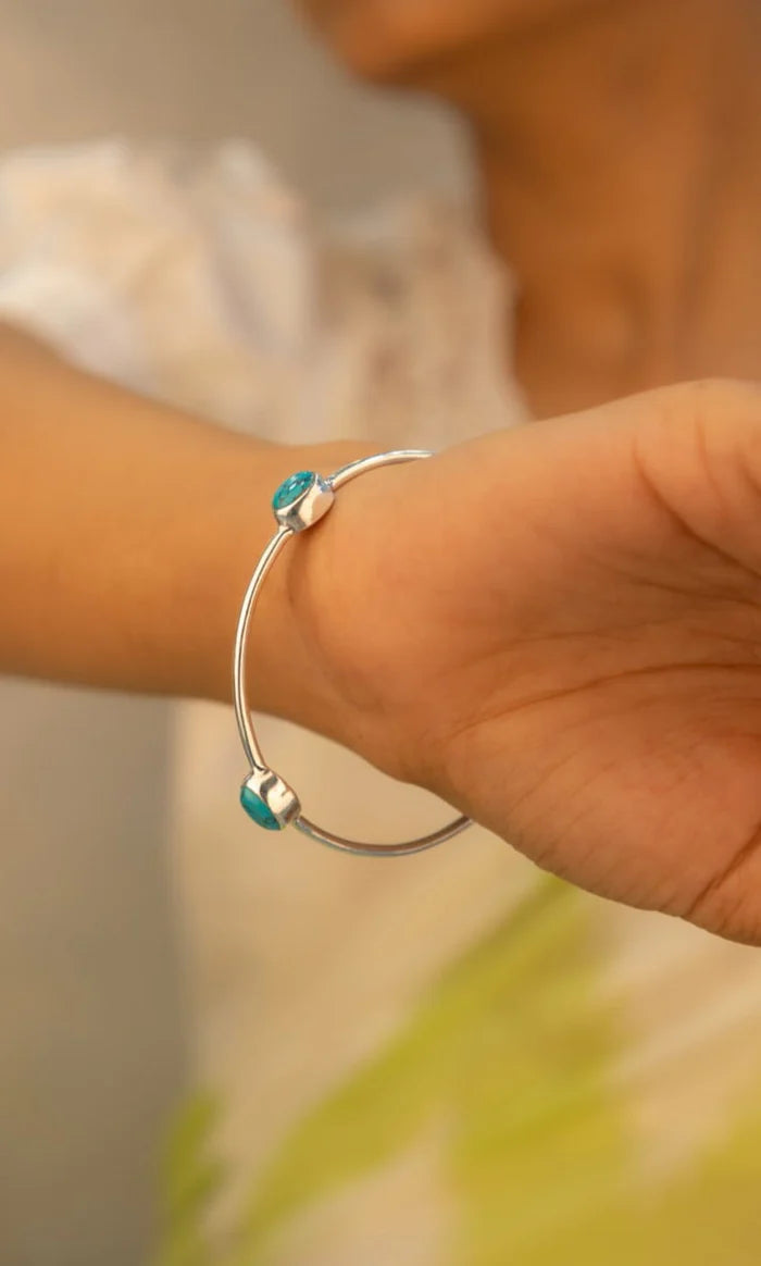 Azure Grace Handcrafted Bangle