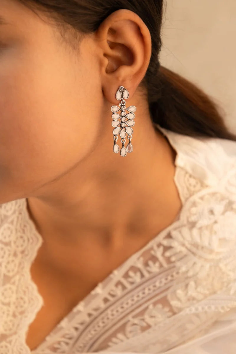 Iravati Mirror Cascade Handcrafted Earrings