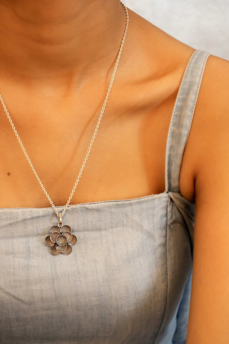 Tvarika Petal Bloom Handcrafted Pendant