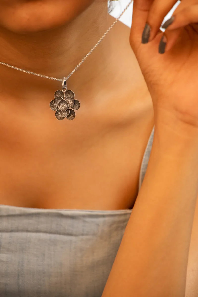 Tvarika Petal Bloom Handcrafted Pendant