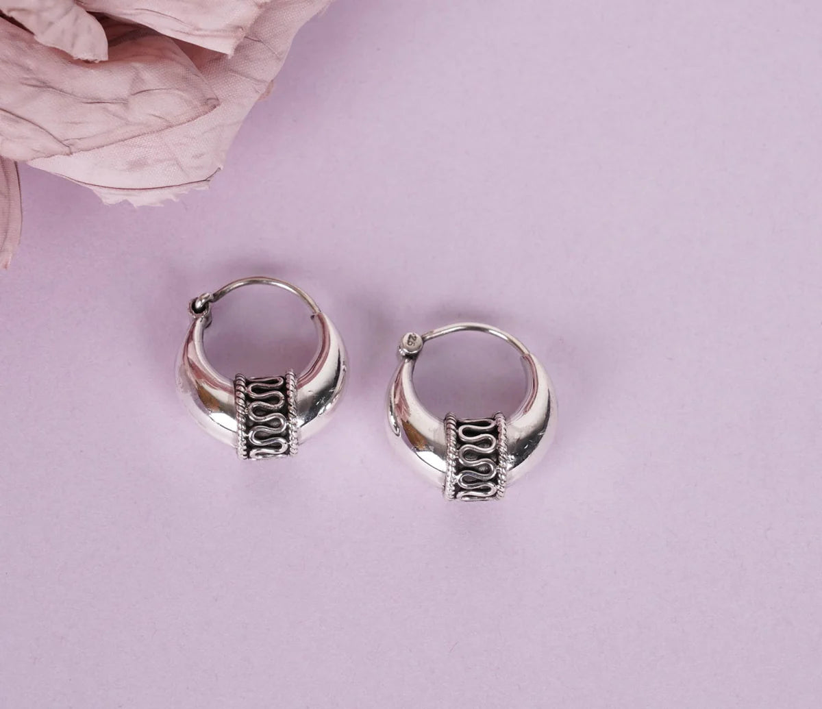 Aayra Crescent Weave Hoops